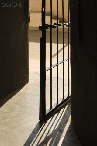Old Open Jail Cell Door